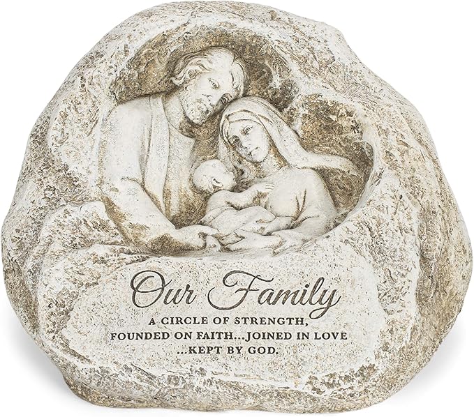 Joseph's Studio by Roman Inc., HOLY Family Garden, Garden Collection, Religious Statue, Holy Family, Memorial, Angel, Patron Saint, Décor (7x8x4)