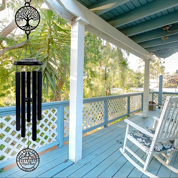 40th Wedding Anniversary Wind Chime Gifts for Parents Couple Husband Wife Friends Keepsake Decoration for Home or Garden