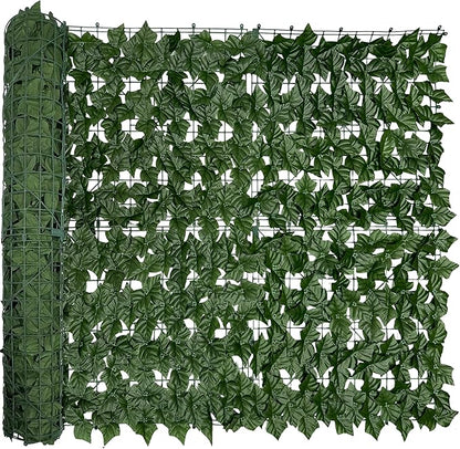 Artificial Ivy Privacy Fence Screen:120 "x 40" (34 Sqft) Anti-Ultraviolet Artificial Hedge Grass Wall, Used for Indoor and Outdoor Green Background, Garden Greening Decoration