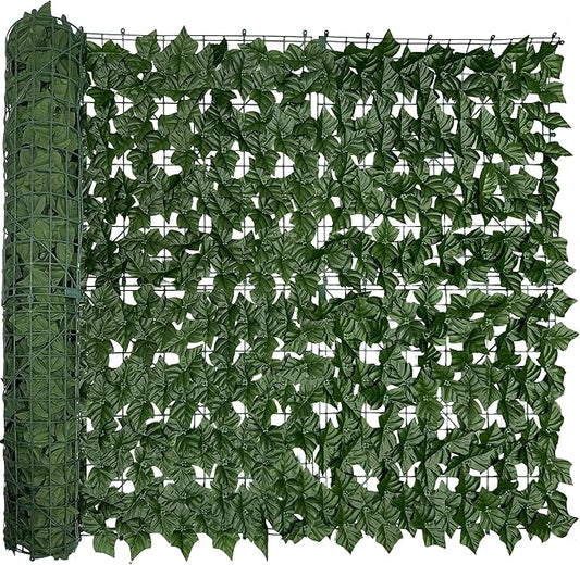 Artificial Ivy Privacy Fence Screen:120 "x 40" (34 Sqft) Anti-Ultraviolet Artificial Hedge Grass Wall, Used for Indoor and Outdoor Green Background, Garden Greening Decoration