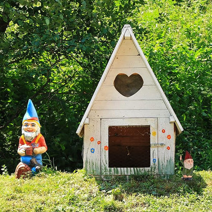 Relaxdays Peeing Gnome, Rude Figurine, Weatherproof, Frost Resistant, Garden Statue, Polyresin, Multicoloured, Synthetic Resin, 10 x 5 x 4 cm
