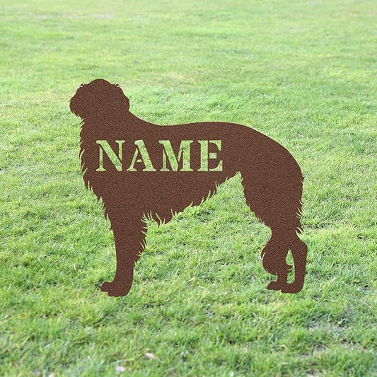 Personalized Borzoi Copper Yard Statue Stake,Custom Borzoi Outdoor Garden Art Decor,Memorial Remembrance Sculpture for Yard Garden Porch Lawn Grassland Park Farm Flowerpot Decor.