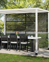 Hipicute 72" H×47" W Freestanding Metal Privacy Screen for Outdoor Patio - Heavy-Duty Rust-Resistant Decorative Fence Panel | Weatherproof Design | Patio Privacy Screen