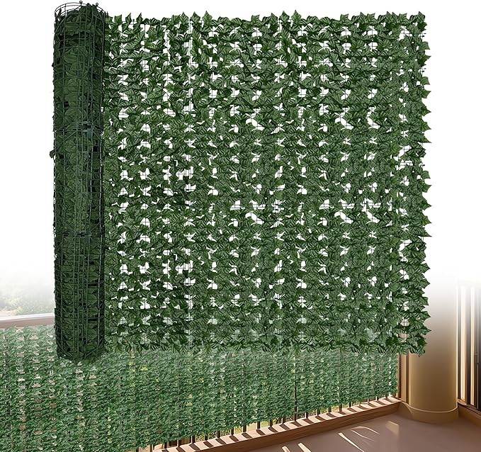 Artificial Ivy Privacy Fence Screen: 72"x 144" (72 Sqft) Anti-Ultraviolet Artificial Hedge Grass Wall, Used for Indoor and Outdoor Green Background, Garden Greening Decoration
