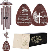 Memorial Wind Chime for Outside: Sympathy Bereavement Gift for Loss of Loved One of Mother Father Husband Wife Friend, Condolence Remembrance Keepsake