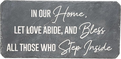 Pavilion Gift Company 25300 Our Home-16" x 7.75" Garden Stone, Gray, White