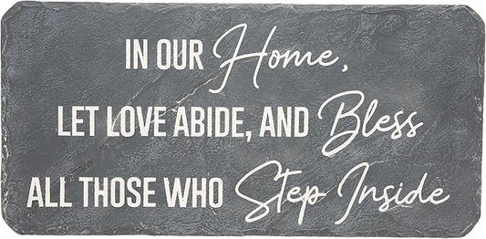 Pavilion Gift Company 25300 Our Home-16" x 7.75" Garden Stone, Gray, White