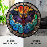 Bat Stained Glass Window Hanging Sun Catcher Halloween Haning Ornament Decoration Christmas Birthday Gifts for Lover, Friends