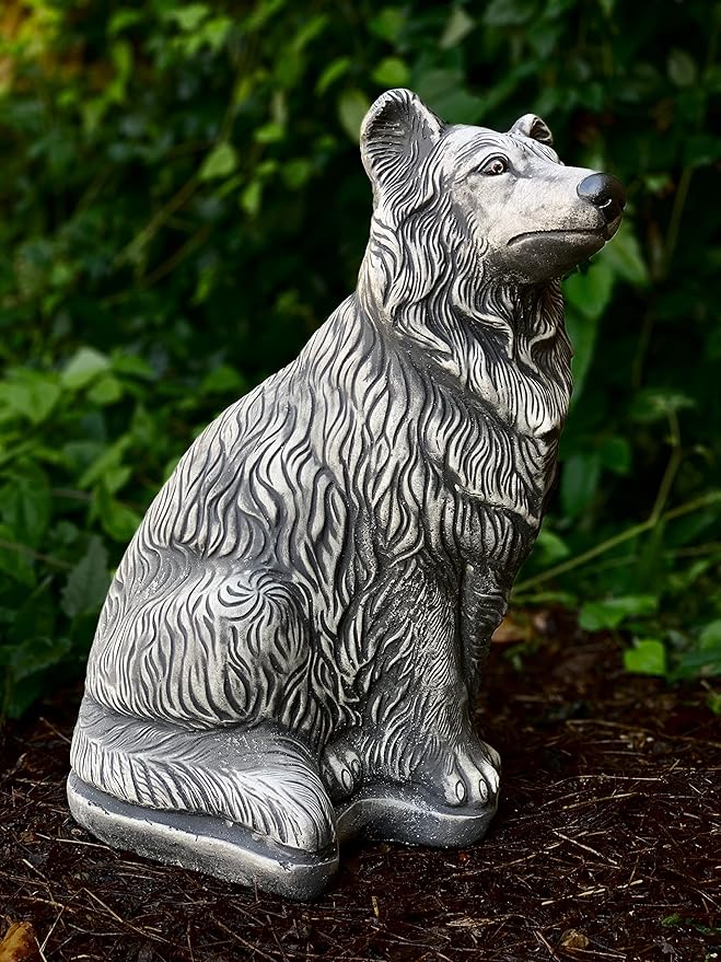 Large collie dog statue Cement collie ornament Garden collie decoration Custom dog figurine Concrete dog statue Stone dog memorial sculpture Concrete westie dog Unique large collie dog garden decor