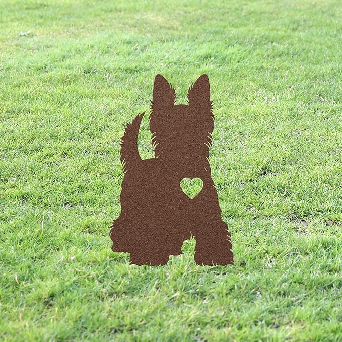 Personalized Scottie Yard Art Statue Stake,Custom Scottish Terrier Outdoor Decor,Memorial Remembrance Sculpture,Outdoor Statue for Yard Garden Porch Lawn Grassland Park Farm Flowerpot Decor.