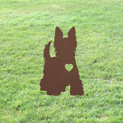 Personalized Scottie Yard Art Statue Stake,Custom Scottish Terrier Outdoor Decor,Memorial Remembrance Sculpture,Outdoor Statue for Yard Garden Porch Lawn Grassland Park Farm Flowerpot Decor.