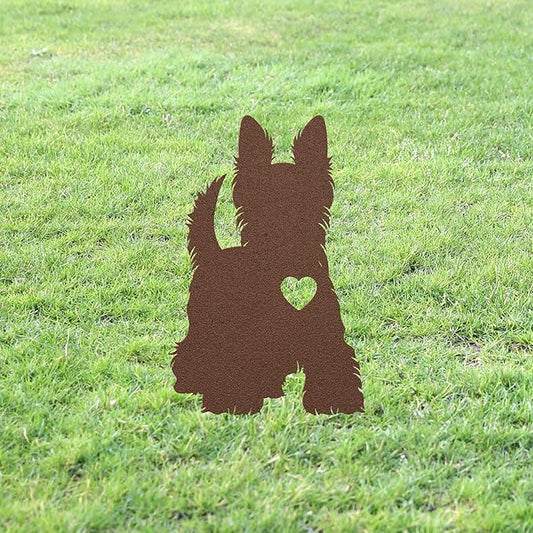 Personalized Scottie Yard Art Statue Stake,Custom Scottish Terrier Outdoor Decor,Memorial Remembrance Sculpture,Outdoor Statue for Yard Garden Porch Lawn Grassland Park Farm Flowerpot Decor.