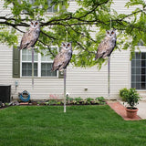 5 Pack Owl Scare Reflective Hanging Owl Decoration, Effective Animal Control Device to Scare Pigeons and Woodpeckers Away from Patio and Garden