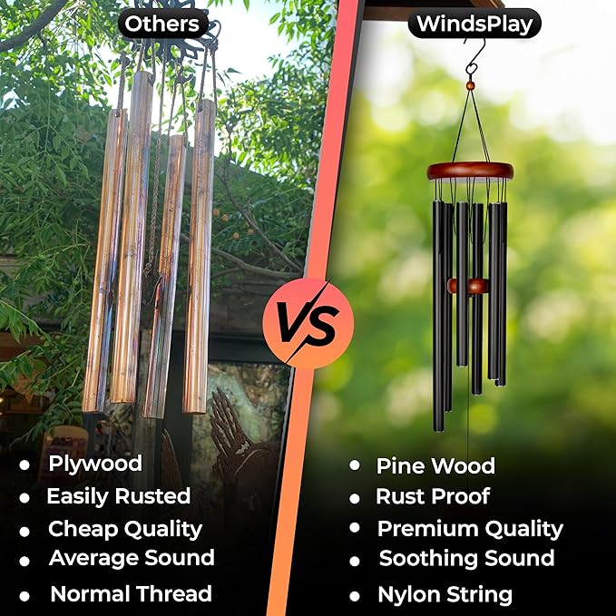 Pet Memorial Wind Chimes For Dogs - 32.5" Pet Remembrance Wind Chime - Dog Memorial Gifts For Loss Of Dog - Prime Bereavement Gift Idea For Loss Of Cat Sympathy Gift - Bereavement Gifts Dogs