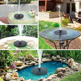 Mademax 1W Solar Bird Bath Fountain Pump, Solar Fountain, Free Standing Floating Solar Powered Water Fountain Pump for Bird Bath, Garden, Pond, Pool, Outdoor
