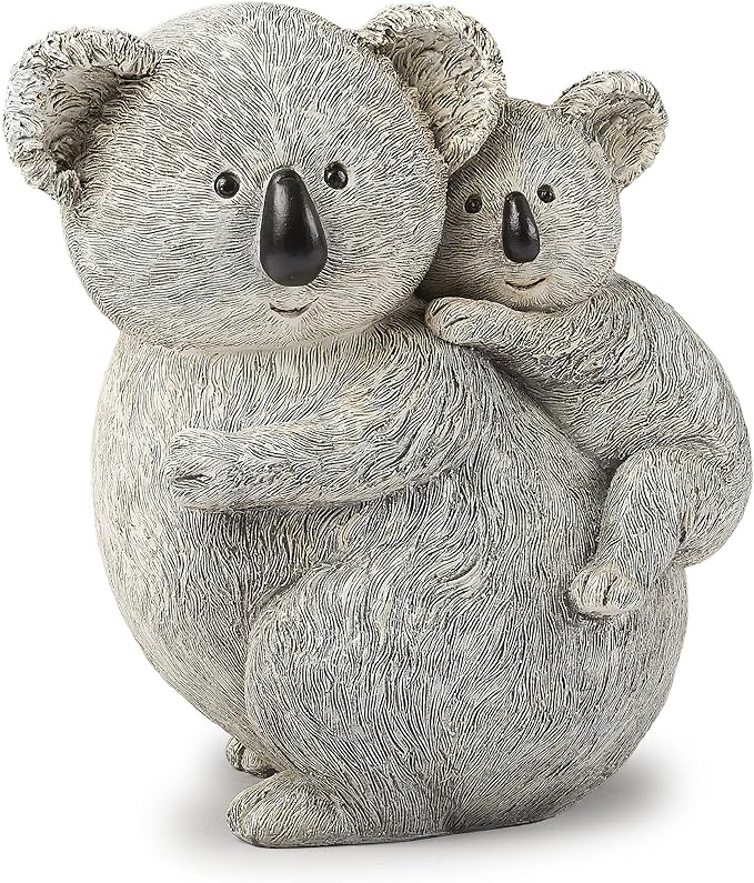 Roman Giftware Inc., Pudgy Pals Collection, Koala and Baby Statue, 8.5" H,Decorative, Garden Gift, Home Outdoor Decor