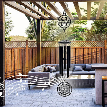 Personalized Retirement Gifts for Women Men - Custom 37" Tree of Life Wind Chimes with Name & Dates, Inspirational Retirement Gift for Teacher Nurse Coworker, Unique Garden Memorial Decor
