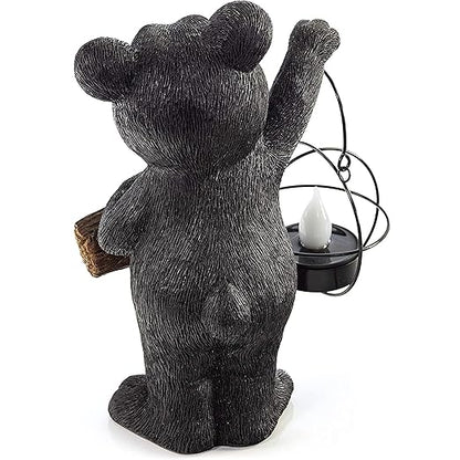 VP Home | Welcome Sign Bear Solar Powered LED - Garden Statue Decor - Outdoor Bear Figurines - Garden Light - Front Yard Decor - Funny Figurine Decor for Outside House, Patio, Yard, and Lawn