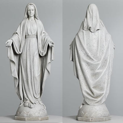 BC Catholic Our Lady of Grace Virgin Mary Statue, 24" H Holy Mother Statue for Garden, Mother Mary Décor for Outdoor Yard Patio Lawn Hallway, Religious Gift, Handpainted by Buildclassic