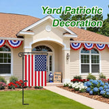 HOOSUN Garden Flag Stand Holder Easy to Install Strong and Sturdy wrought iron Pole Fits Mini Flag 12.5" x 18" no need Extra accessories to fixed flag,Garden flag pole without flag