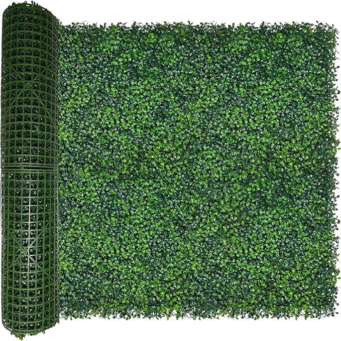 ODTORY Artificial Ivy Privacy Fence Wall Screen: 40X160 in(45 sqft) UV-Anti Faux Boxwood Roll Panels Greenery Backdrop Ivy Vine Leaf Hedges Fence Panels for Indoor Outdoor Green Wall Decor