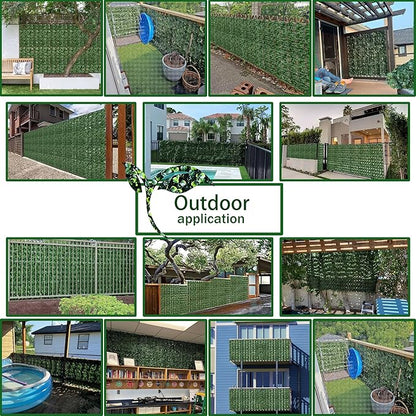 ODTORY Artificial Ivy Privacy Fence Wall Screen,80X120 in UV-Anti Faux Greenery Backdrop Ivy Vine Leaf Hedges Fence Panels for Patio, Balcony, Garden, Backyard Indoor Outdoor Green Wall Decor