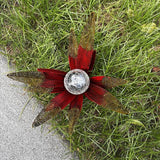 Tequila Rustic Sculpture, Metal Agave Statues Garden Hand Painted Decor for Yard Lawn Patio, Home Outdoor Courtyard Decoration with Solar Light Hollowed Leaves, Ornament Gifts (Red, Size)