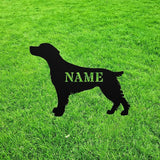 Personalized Brittany Spaniel Yard Statue Stake,Custom Metal Outdoor Garden Art Decor,Memorial Remembrance Sculpture Figurine for Yard Garden Porch Lawn Grassland Park Farm Flowerpot Decor.