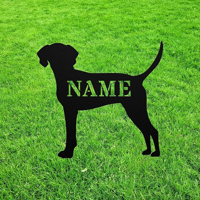 Personalized Coonhound Statue Stake,Custom Coonhound Dog Outdoor Yard Art Decor,Memorial Remembrance Sculpture for Yard Garden Porch Lawn Grassland Park Farm Flowerpot Decor.