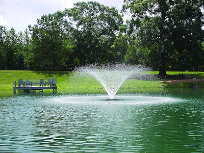 Kasco VFX Series Aerating Pond Fountain - 1/2 Horse Power 120V Single Phase with 100 ft Electric Power Cord | RGB Lighting | Efficient Pond Aeration Systems