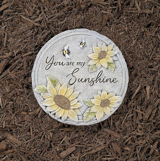 Roman 12” Garden Stepping Stone – “You are My Sunshine” Decorative Outdoor Stone – Inspirational Yard Art, Garden Pathway Decor, Gift for Loved Ones