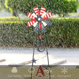 TERESA'S COLLECTIONS 4th of July Decorations for Outdoor Decor, Patriotic Memorial Day Decorations Wind Spinner Garden Yard Sign, USA Americana Windmill Decorative Stake Independence Day Gifts 35.4''