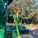 emma kites Smiling Sunflower Rainbow Windsock Hanging Décor Outdoor Windsock for Garden Backyard Balcony Porch Campsite Tent Awing Festival Party Decoration 42-INCH