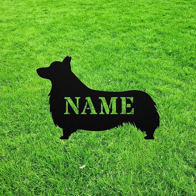 Porgi Garden Statue Stake,Porgi Outdoor Yard Art Decor,Pug Corgi Personalized Memorial Remembrance Sculpture,Outdoor Statue for Yard Garden Porch Lawn Grassland Park Farm Flowerpot Decor.