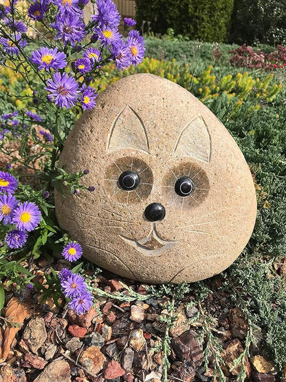 12" Boulder Cat, Stone