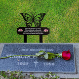 HOGIKUO Butterfly Memorial Stake for Grave Decoration, Grave Markers testing Time