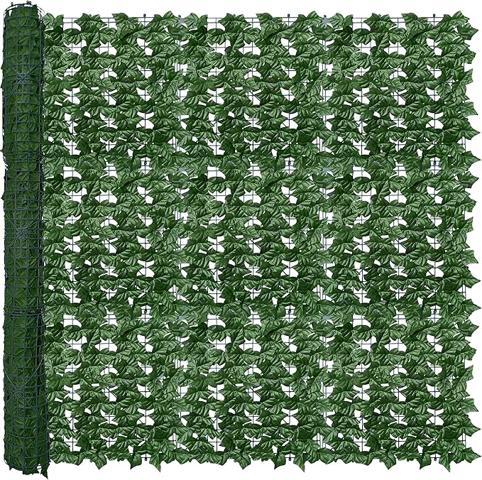 ODTORY Artificial Ivy Privacy Fence Wall Screen,60X120 in UV-Anti Faux Greenery Backdrop Ivy Vine Leaf Hedges Fence Panels for Patio, Balcony, Garden, Backyard Indoor Outdoor Green Wall Decor