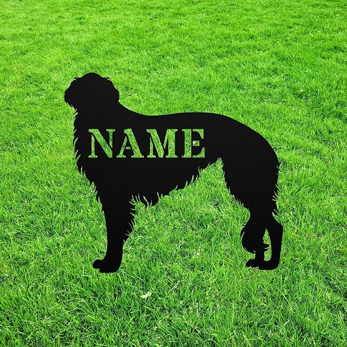 Personalized Borzoi Yard Statue Stake,Custom Borzoi Outdoor Garden Art Decor,Memorial Remembrance Sculpture for Yard Garden Porch Lawn Grassland Park Farm Flowerpot Decor.