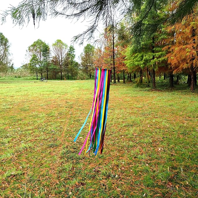 Satin Ribbon Windsock Streamer, Outdoor Decorations for Your Patio, Garden, Yard, Dock and Camper, 49-Inch, WS-49K-01