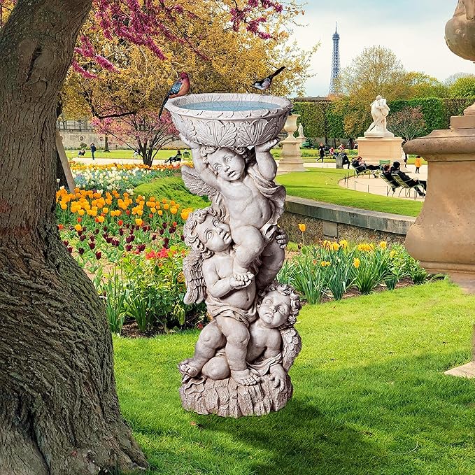Design Toscano Three Cherubs with Urn Statue