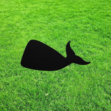 Whale Sculpture Figurine,Metal Statue Figure Stake,Garden Ornament Silhouette Yard Art,Garden Lawn Decor Gift for Yard Garden Porch Lawn Grassland Park Farm Flowerpot Decor.