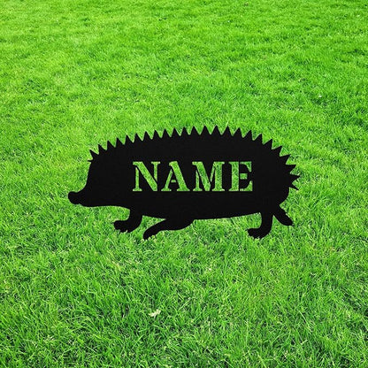 Custom Hedgehog Yard Statue Stake,Custom Metal Outdoor Garden Art Decor,Memorial Remembrance Sculpture Figurine Figure Silhouette for Yard Garden Porch Lawn Grassland Park Farm Flowerpot Decor.
