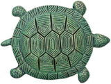 Sunset Vista Designs Garden Path Cast Iron Stepping Stone, 10" x 13", Turtle - Verdigris