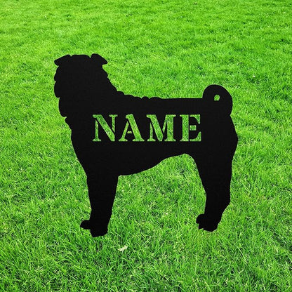 Personalized Shar Pei Garden Statue Stake,Custom Shar Pei Outdoor Yard Art Decor,Memorial Remembrance Sculpture,Outdoor Statue for Yard Garden Porch Lawn Grassland Park Farm Flowerpot Decor.