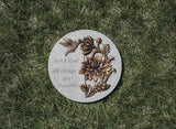 Garden at Home with God All Things Bronze Tone 9 x 9 Resin Stone Outdoor Decorative Stone