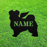 Norfolk Terrier Angel Wings Statue Figurine For Garden Sign Memorial Metal Burial Bereavement Sympathy Gift Grave Marker for Yard Garden Porch Lawn Grassland Park Farm Flowerpot Decor.