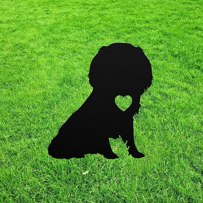 Cavalier King Charles Spaniel Yard Art Statue Stake,Custom Wind Chime Outdoor Garden Decor,Memorial Remembrance Sculpture for Yard Garden Porch Lawn Grassland Park Farm Flowerpot Decor.