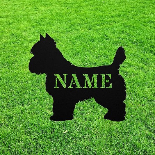 Cairn Terrier Art Garden Statue Stake Custom Cairn Terrier Outdoor Yard Art Decor Memorial Remembrance Sculpture Statue for Yard Garden Porch Lawn Grassland Park Farm Flowerpot Decor.