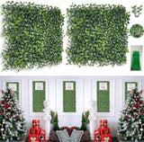 Bybeton Artificial Grass Wall Panel,10"x 10"(12Pcs) Boxwood Faux Green Wall Panels for Interior Wall, Backdrop Wall,Garden Wall and Indoor Outdoor Plant Wall Decor