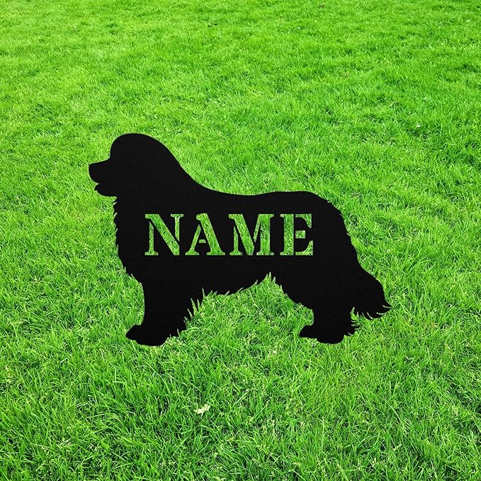 Newfypoo Garden Statue Stake,Newfypoo Outdoor Yard Art Decor,Newfoundland Poodle Personalized Memorial Remembrance Sculpture for Yard Garden Porch Lawn Grassland Park Farm Flowerpot Decor.
